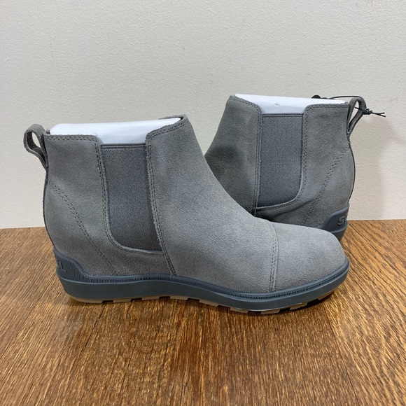 NEW Sorel Evie ll Waterproof Suede Chelsea Boot Women’s Size 7.5 Quarry/Grill - Picture 8 of 10